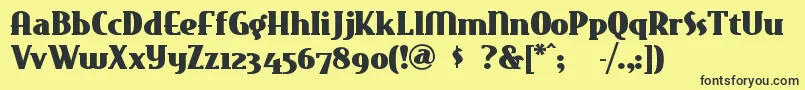 Eastmarket Font – Black Fonts on Yellow Background