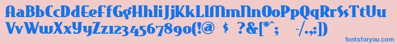 Eastmarket Font – Blue Fonts on Pink Background
