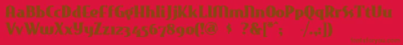 Eastmarket Font – Brown Fonts on Red Background