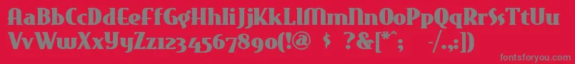Eastmarket Font – Gray Fonts on Red Background
