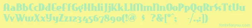Eastmarket-Schriftart – Grüne Schriften auf gelbem Hintergrund