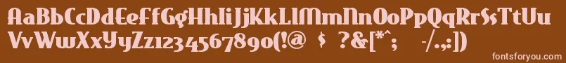Eastmarket Font – Pink Fonts on Brown Background