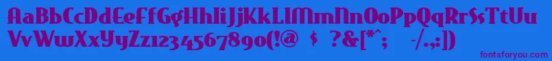 Eastmarket Font – Purple Fonts on Blue Background