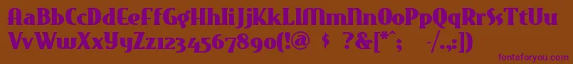 Eastmarket Font – Purple Fonts on Brown Background