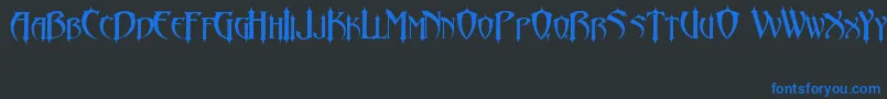 AbaddonLlJeda Font – Blue Fonts on Black Background