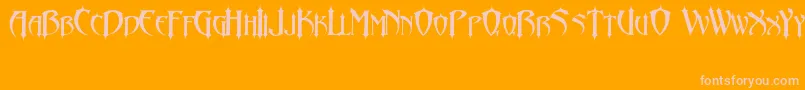 AbaddonLlJeda Font – Pink Fonts on Orange Background