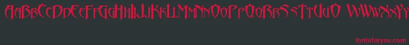 AbaddonLlJeda Font – Red Fonts on Black Background