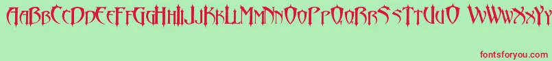 AbaddonLlJeda Font – Red Fonts on Green Background