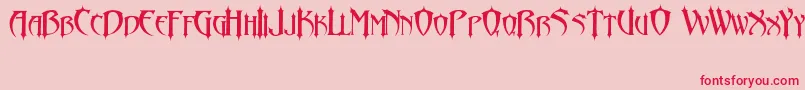 AbaddonLlJeda Font – Red Fonts on Pink Background