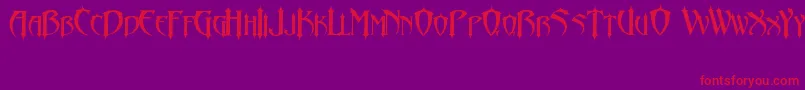 AbaddonLlJeda Font – Red Fonts on Purple Background