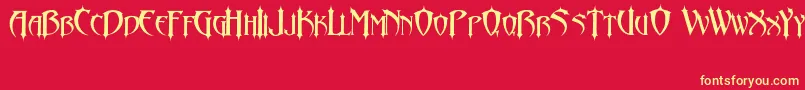 AbaddonLlJeda Font – Yellow Fonts on Red Background