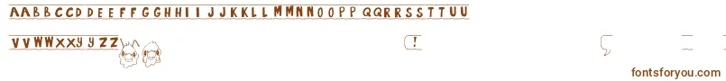 2NammySans Font – Brown Fonts on White Background
