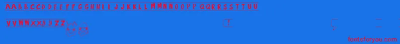 2NammySans Font – Red Fonts on Blue Background