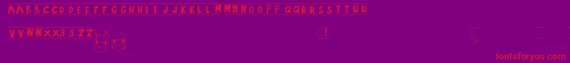 Más sobre la fuente 2NammySans fuente 2NammySans – Fuentes Rojas Sobre Fondo Morado