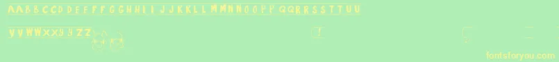 2NammySans Font – Yellow Fonts on Green Background