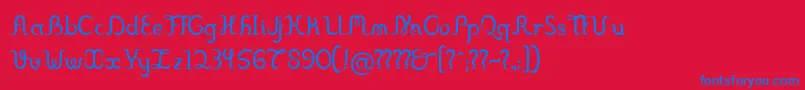 SFranklinCascaes Font – Blue Fonts on Red Background