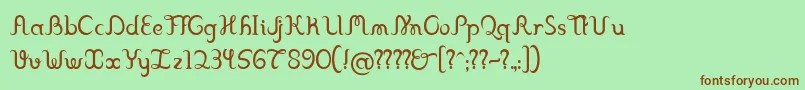 SFranklinCascaes Font – Brown Fonts on Green Background