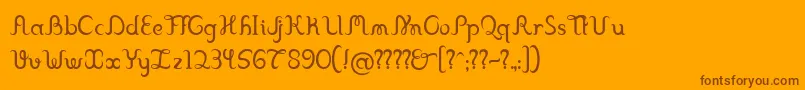 SFranklinCascaes Font – Brown Fonts on Orange Background