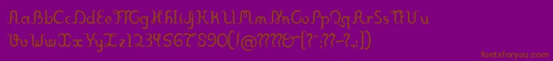 SFranklinCascaes Font – Brown Fonts on Purple Background