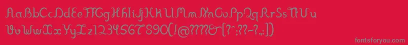 SFranklinCascaes Font – Gray Fonts on Red Background