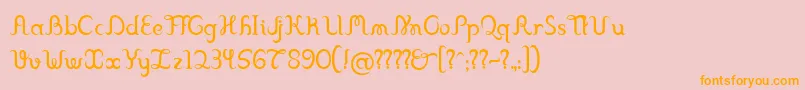 SFranklinCascaes Font – Orange Fonts on Pink Background