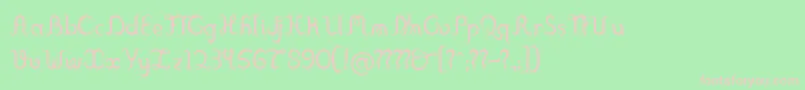 SFranklinCascaes Font – Pink Fonts on Green Background