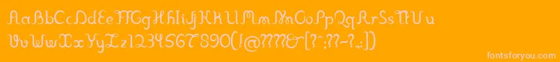 SFranklinCascaes Font – Pink Fonts on Orange Background