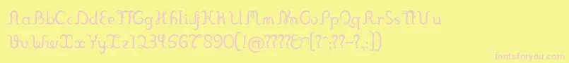 SFranklinCascaes Font – Pink Fonts on Yellow Background