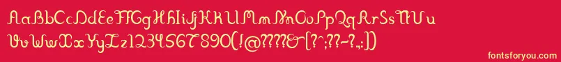 SFranklinCascaes Font – Yellow Fonts on Red Background