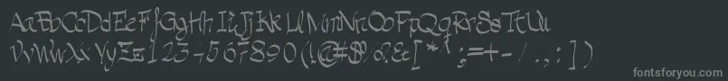 Grafia Font – Gray Fonts on Black Background