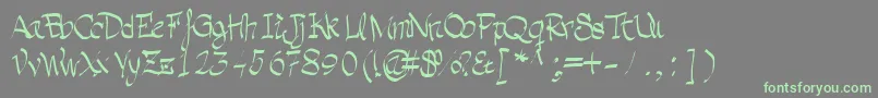 Шрифт Grafia – зелёные шрифты на сером фоне