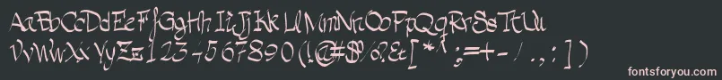 Grafia Font – Pink Fonts on Black Background