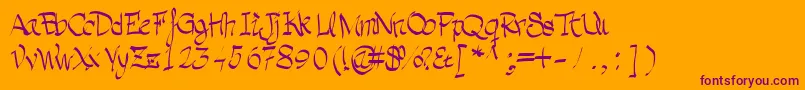 Más sobre la fuente Grafia fuente Grafia – Fuentes Moradas Sobre Fondo Naranja