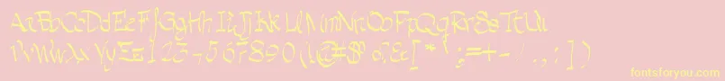 Saiba mais sobre a fonte Grafia Fonte Grafia – fontes amarelas em um fundo rosa