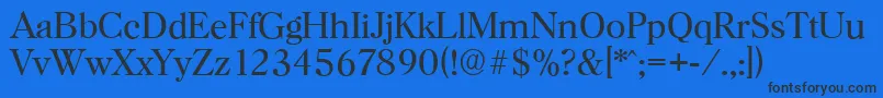 HorshamserialLightRegular-Schriftart – Schwarze Schriften auf blauem Hintergrund