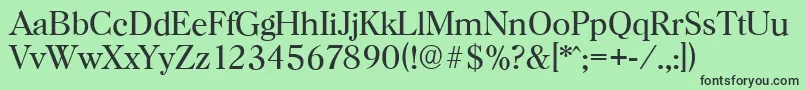 HorshamserialLightRegular-fontti – mustat fontit vihreällä taustalla