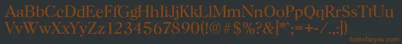 Шрифт HorshamserialLightRegular – коричневые шрифты на чёрном фоне
