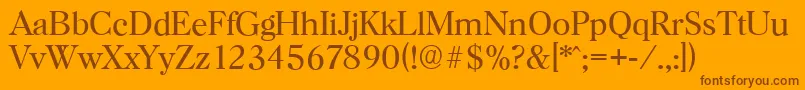 More about HorshamserialLightRegular Font HorshamserialLightRegular Font – Brown Fonts on Orange Background