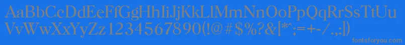 HorshamserialLightRegular-Schriftart – Graue Schriften auf blauem Hintergrund