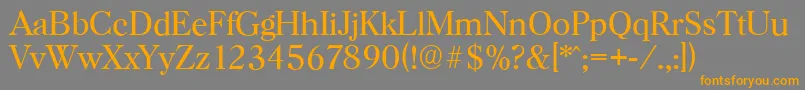 HorshamserialLightRegular Font – Orange Fonts on Gray Background