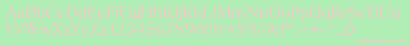 フォントHorshamserialLightRegular – 緑の背景にピンクのフォント
