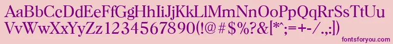 HorshamserialLightRegular Font – Purple Fonts on Pink Background