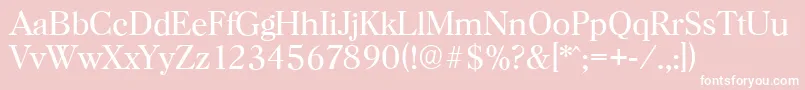 フォントHorshamserialLightRegular – ピンクの背景に白い文字