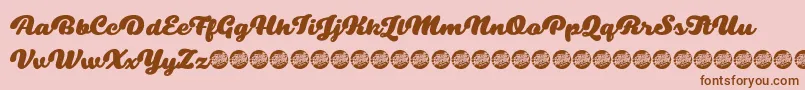 SwiftelBaseDemo Font – Brown Fonts on Pink Background