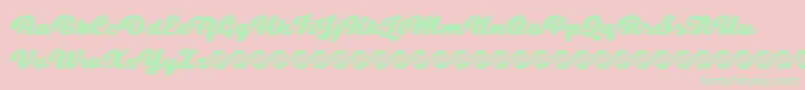 SwiftelBaseDemo Font – Green Fonts on Pink Background