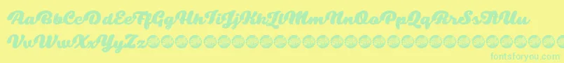 SwiftelBaseDemo Font – Green Fonts on Yellow Background