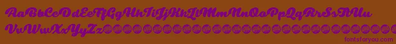 SwiftelBaseDemo Font – Purple Fonts on Brown Background