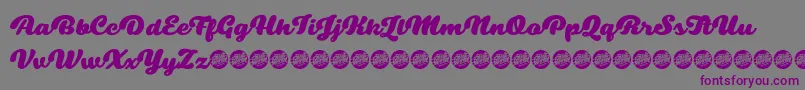 SwiftelBaseDemo Font – Purple Fonts on Gray Background