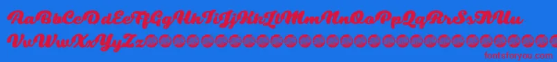 フォントSwiftelBaseDemo – 赤い文字の青い背景