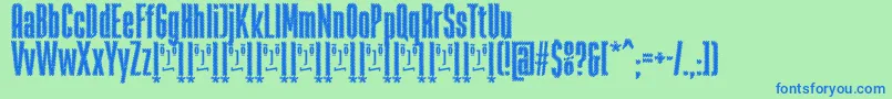 RabiosaFfp Font – Blue Fonts on Green Background